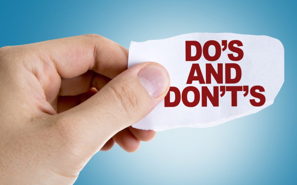 do's and don'ts